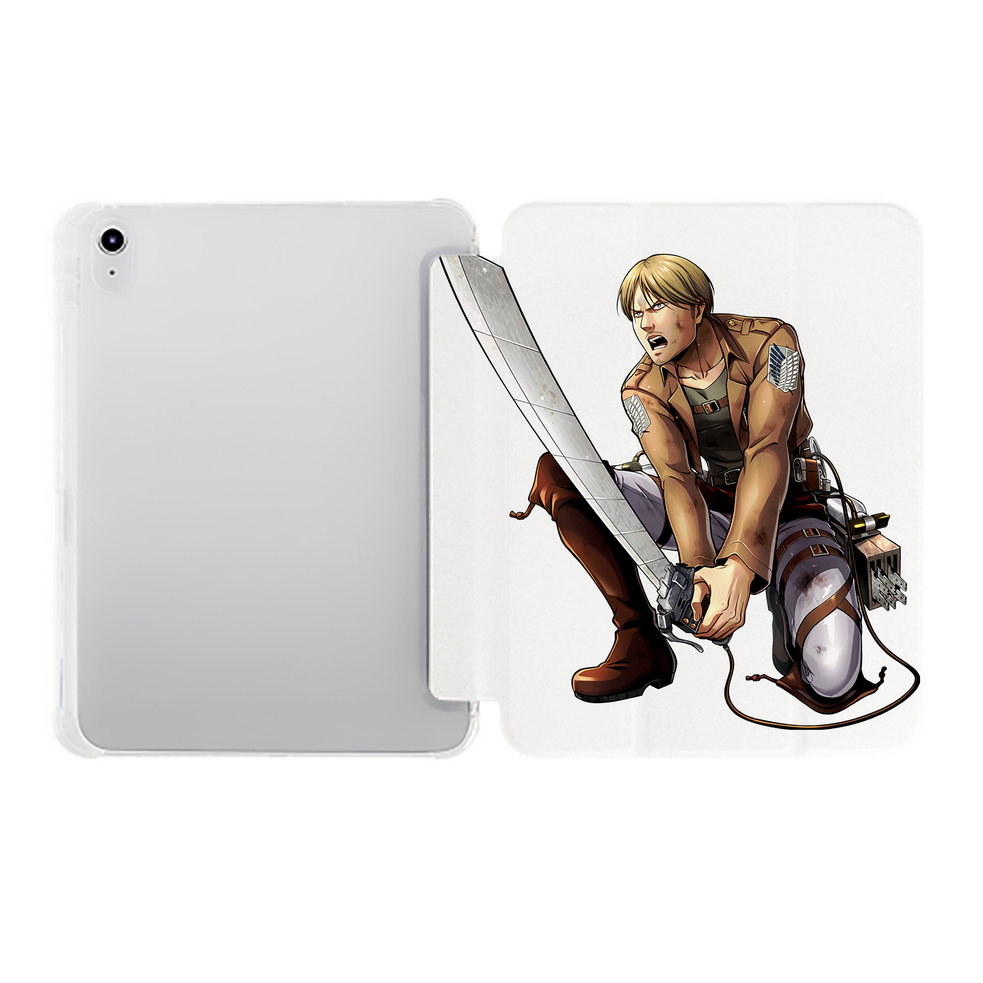 （画像用） 進撃の巨人 ミケ·ザカリアス Attack on Titan Mike Zakarius IPad ケース ペン収納付き 三つ折りスタンド PUレザー×シリコン 対応機種9.5/10.5/10.9インチ